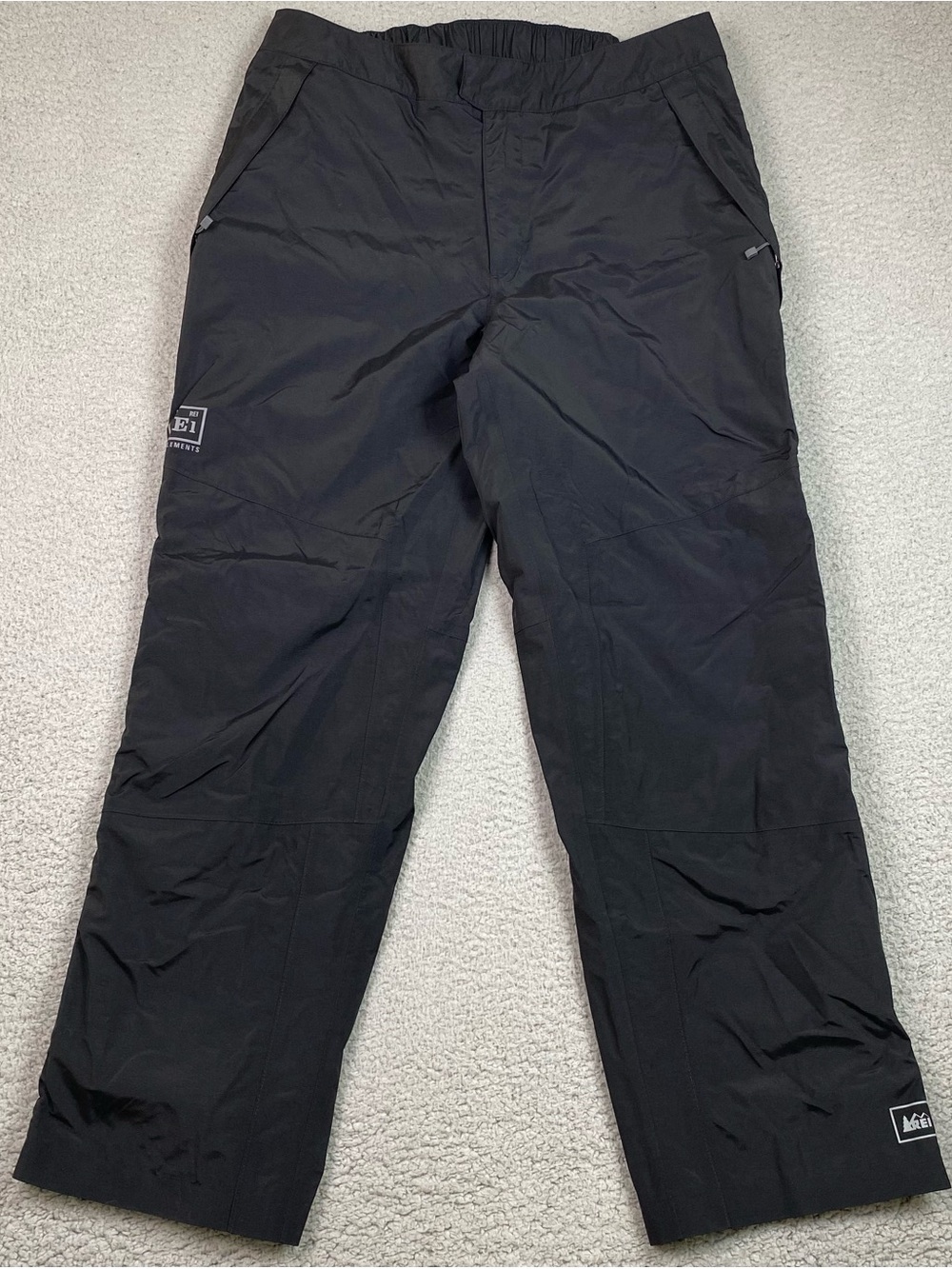 REI Elements Rain Pants Men's Size L Windbreaker Lined Outdoor Hiking Full Zip